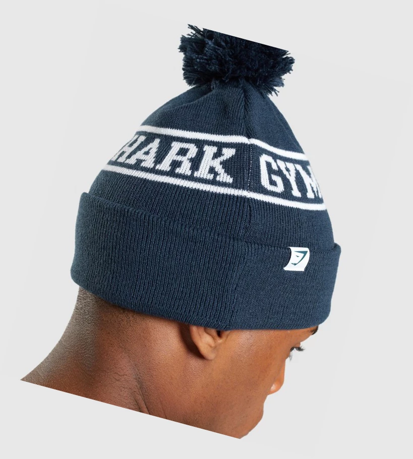 Headwear Gymshark New Era Tab Beanie Mujer Azules | QEKXSRT-57