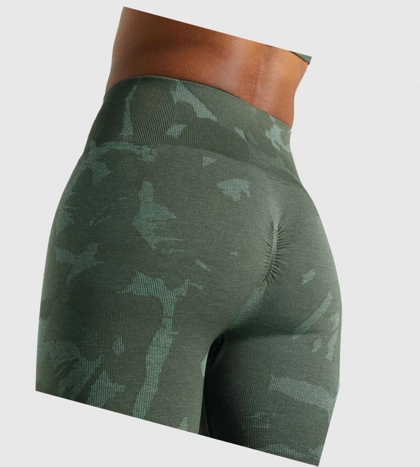 Leggins Gymshark Adapt Camo Seamless High Waisted Mujer Verdes | YZAFCUK-35