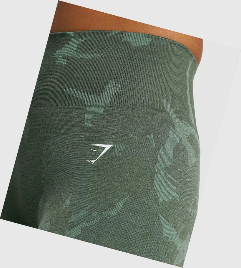 Leggins Gymshark Adapt Camo Seamless High Waisted Mujer Verdes | YZAFCUK-35