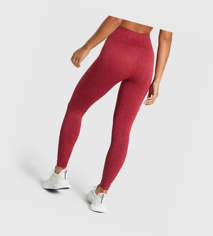 Leggins Gymshark Adapt Fleck Seamless High Waisted Mujer Vino | KYAPXUG-39