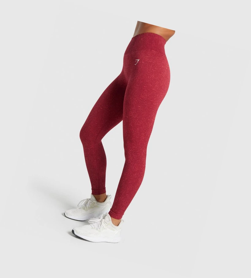 Leggins Gymshark Adapt Fleck Seamless High Waisted Mujer Vino | KYAPXUG-39