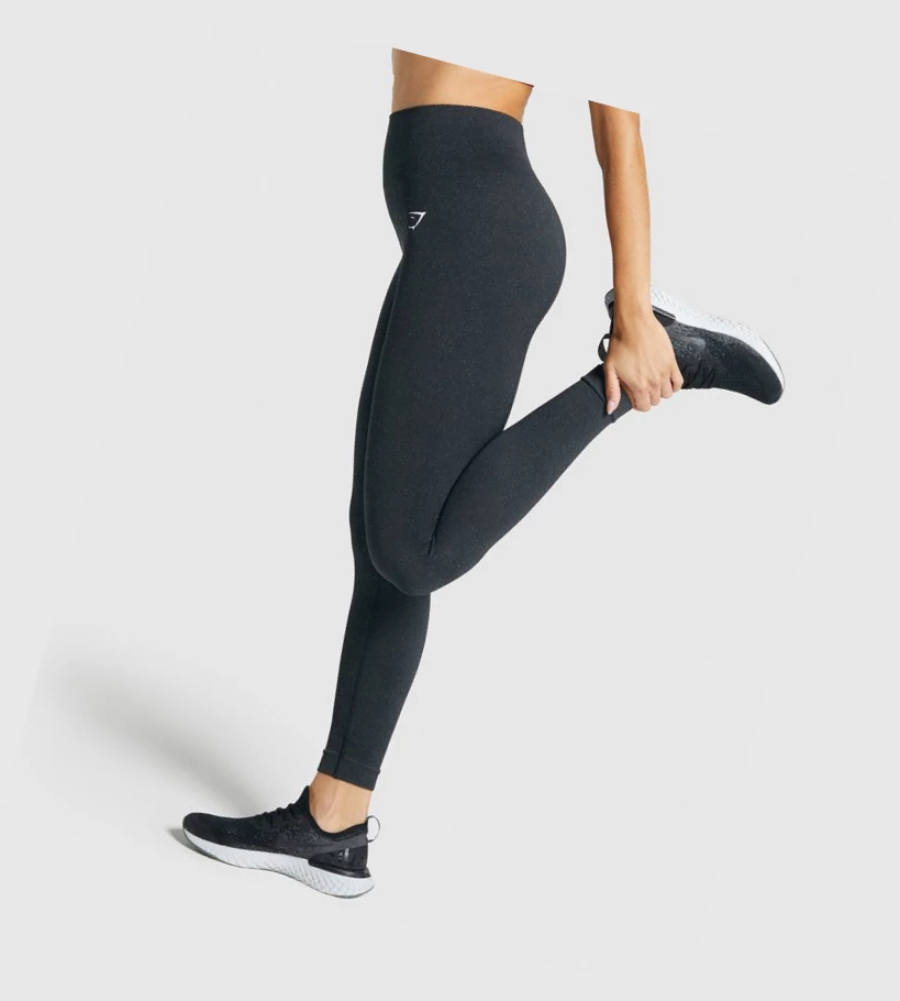 Leggins Gymshark Adapt Fleck Seamless High Waisted Mujer Negros | WLBYOEP-53