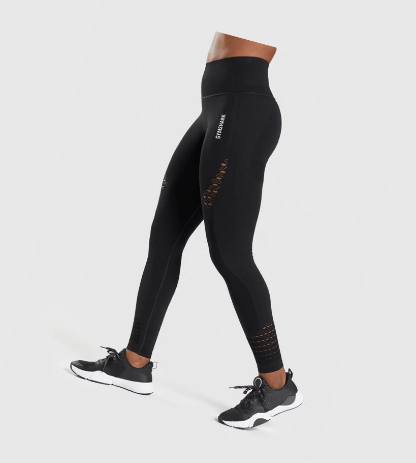 Leggins Gymshark Energy Seamless High Waisted Mujer Negros | HDXTQYU-52