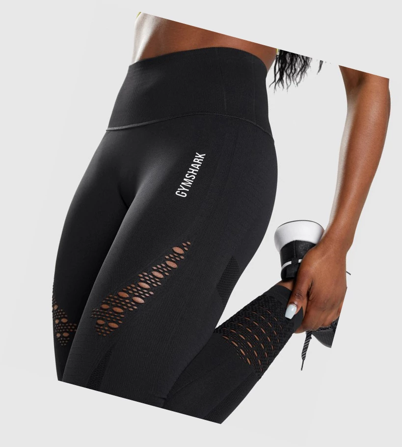 Leggins Gymshark Energy Seamless High Waisted Mujer Negros | HDXTQYU-52