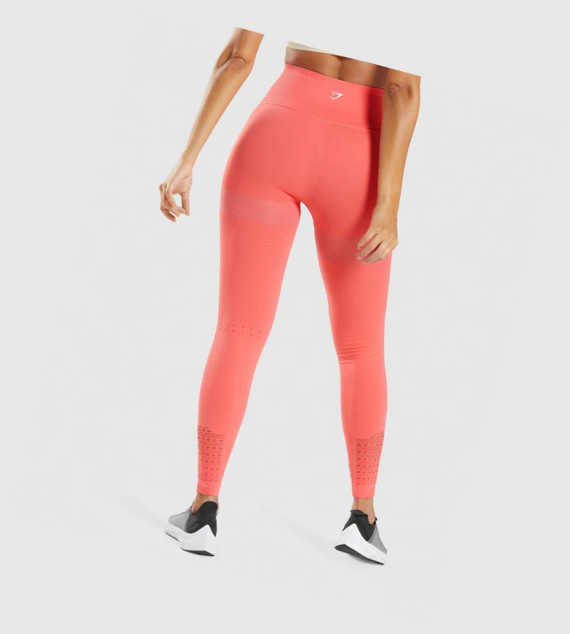 Leggins Gymshark Energy Seamless High Waisted Mujer Rosas | ICJHEBF-68