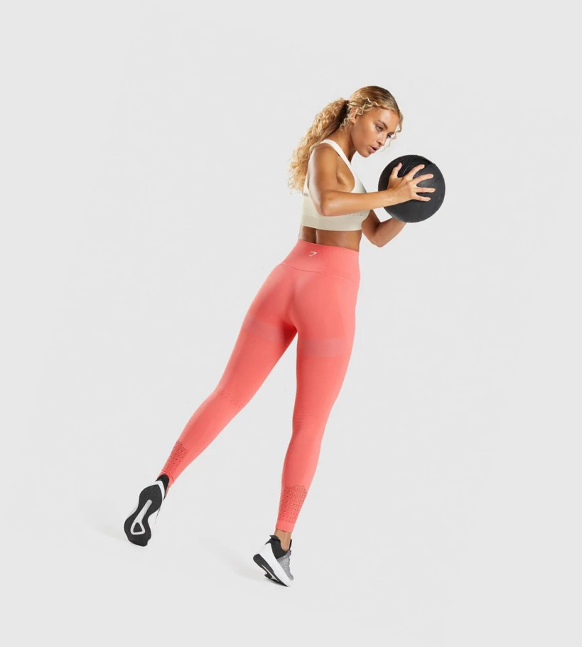 Leggins Gymshark Energy Seamless High Waisted Mujer Rosas | ICJHEBF-68