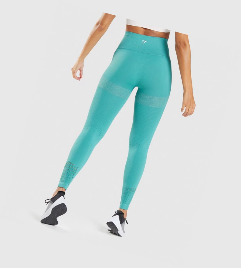 Leggins Gymshark Energy Seamless High Waisted Mujer Turquesa | KRBYPXJ-82