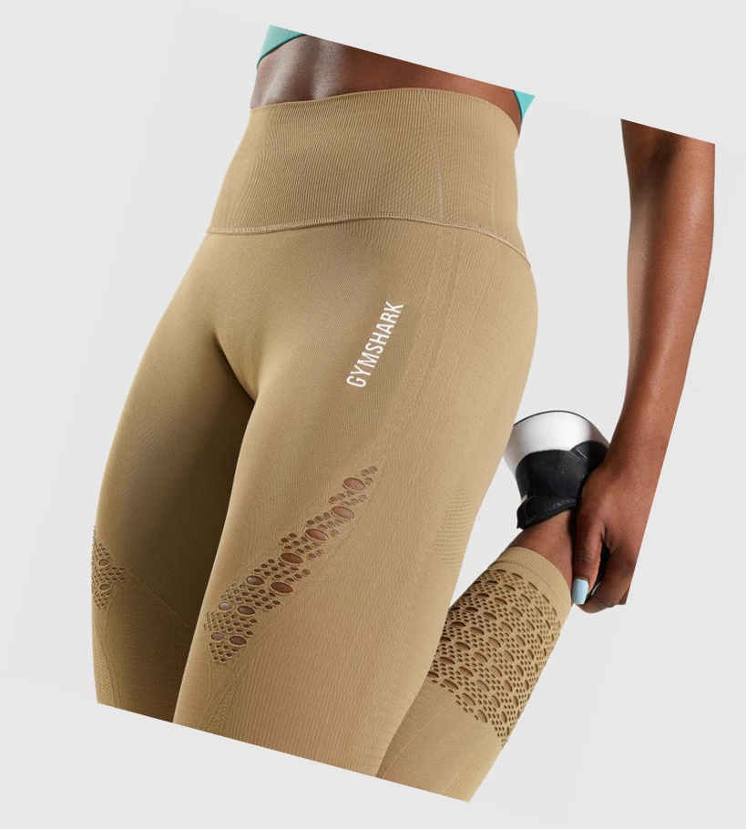 Leggins Gymshark Energy Seamless High Waisted Mujer Marrom | UHKRESJ-19