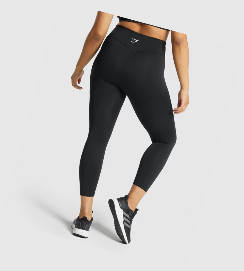 Leggins Gymshark Entrenamiento 7/8 High Waisted Mujer Negros | CNWJEPX-58