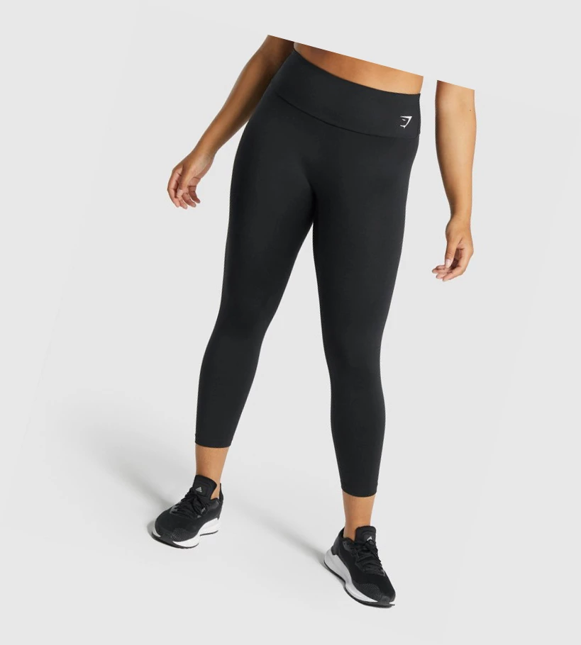 Leggins Gymshark Entrenamiento 7/8 High Waisted Mujer Negros | CNWJEPX-58