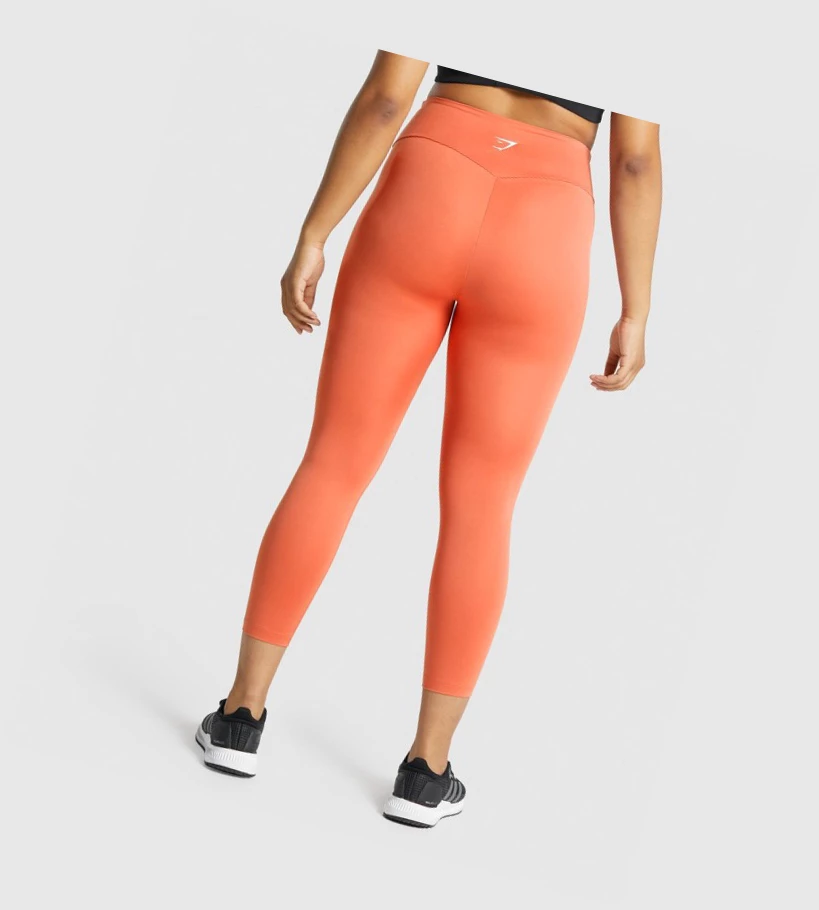 Leggins Gymshark Entrenamiento 7/8 High Waisted Mujer Naranjas | GJSFNEX-98