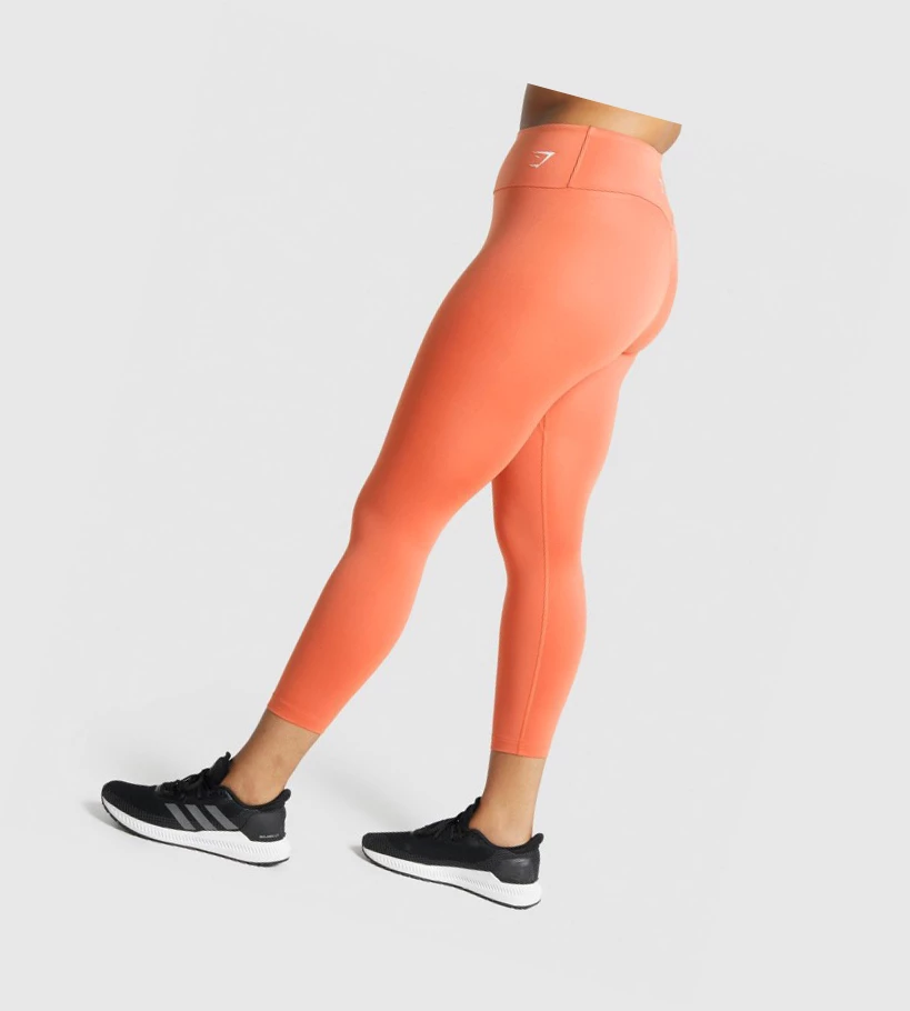 Leggins Gymshark Entrenamiento 7/8 High Waisted Mujer Naranjas | GJSFNEX-98