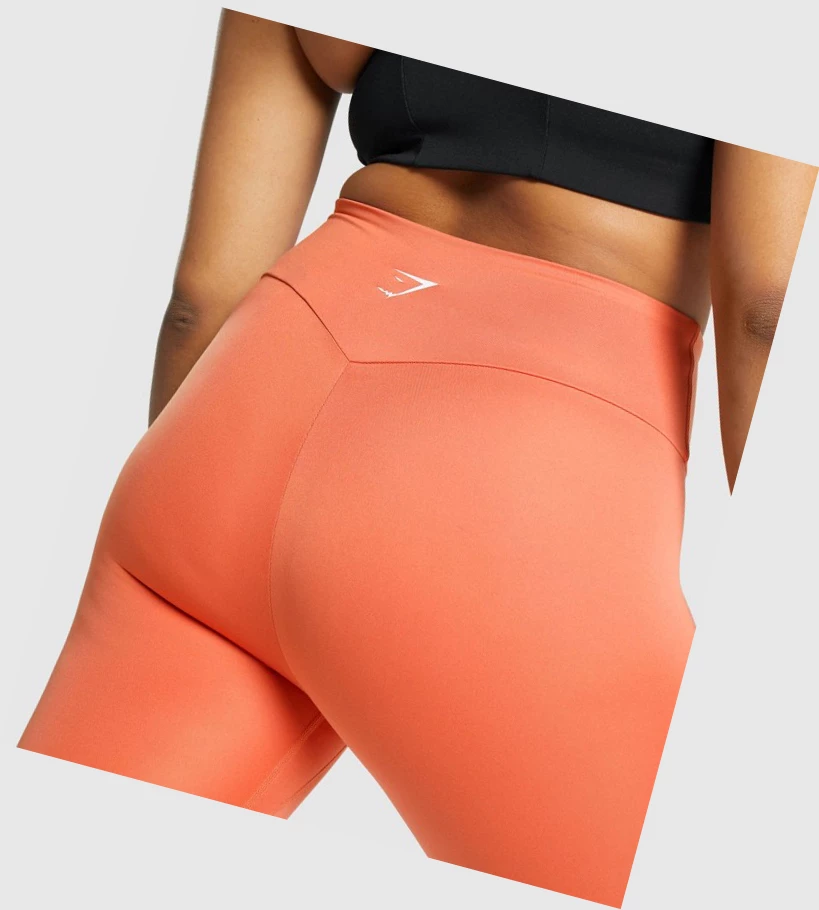 Leggins Gymshark Entrenamiento 7/8 High Waisted Mujer Naranjas | GJSFNEX-98