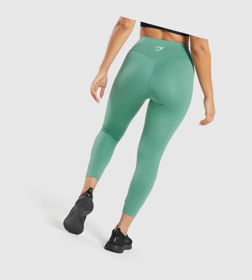 Leggins Gymshark Entrenamiento 7/8 High Waisted Mujer Verdes | IUDTSKE-71