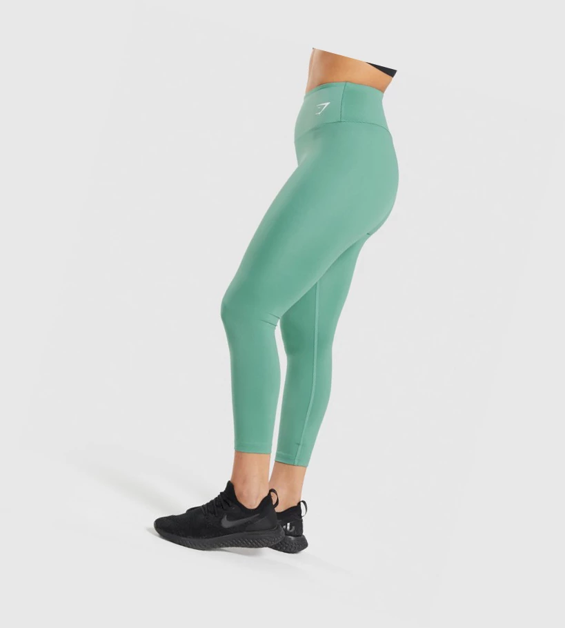 Leggins Gymshark Entrenamiento 7/8 High Waisted Mujer Verdes | IUDTSKE-71