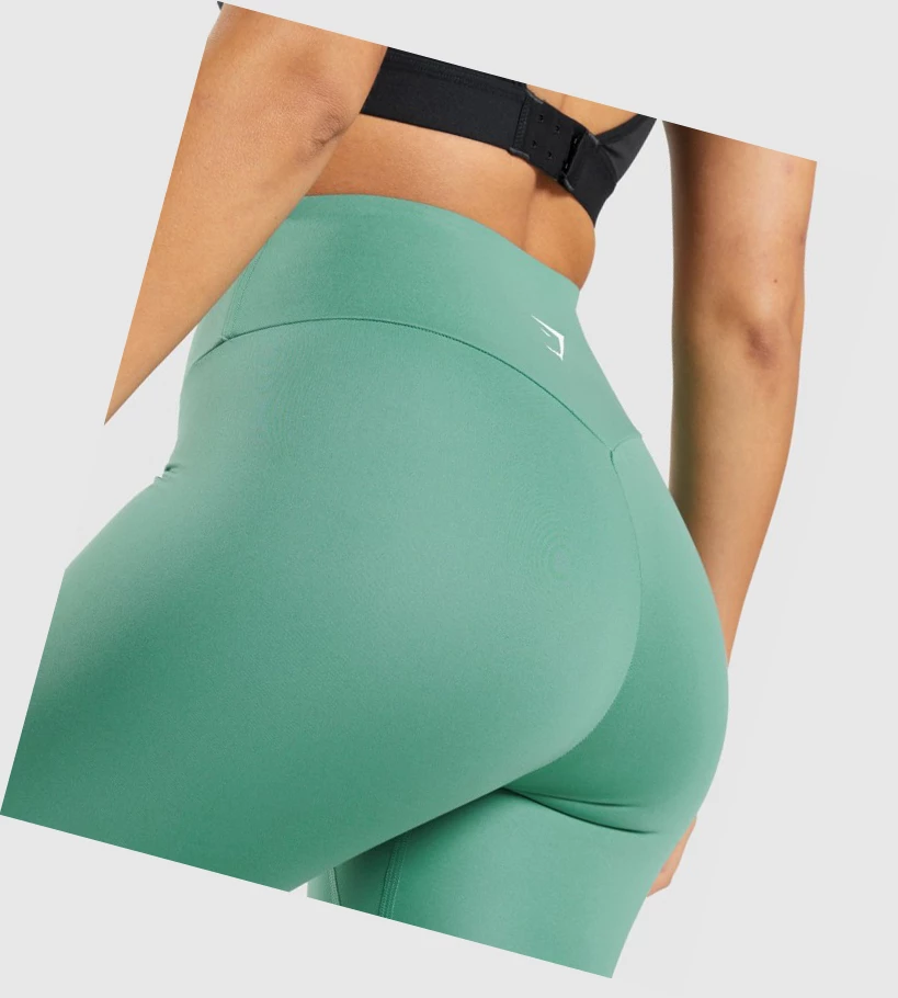 Leggins Gymshark Entrenamiento 7/8 High Waisted Mujer Verdes | IUDTSKE-71