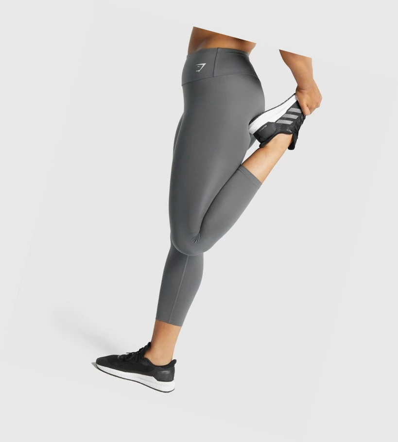 Leggins Gymshark Entrenamiento 7/8 High Waisted Mujer Grises | LSHPWEZ-91