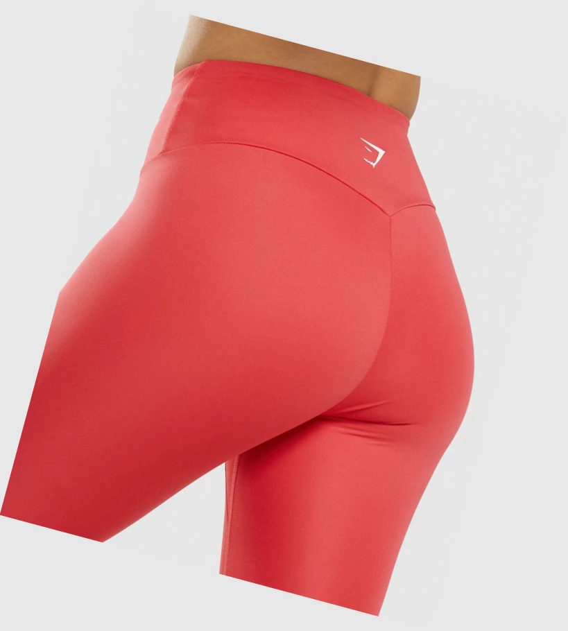 Leggins Gymshark Entrenamiento 7/8 High Waisted Mujer Rojos | YMWSLTZ-89