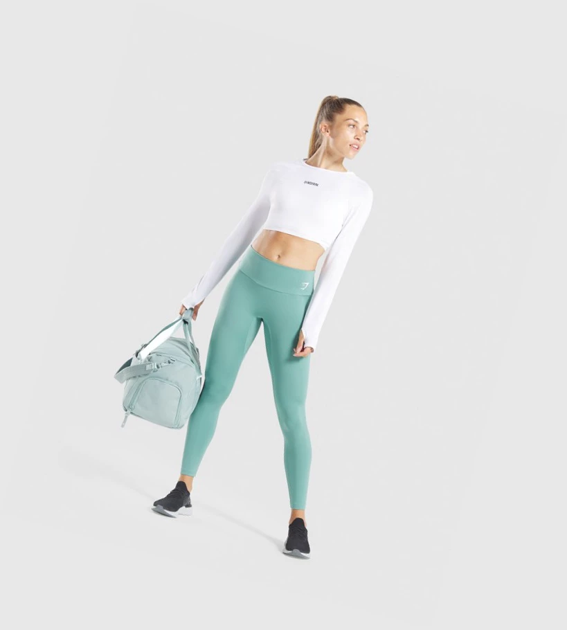 Leggins Gymshark Entrenamiento High Waisted Mujer Verdes Claro | ZFXRGPK-41