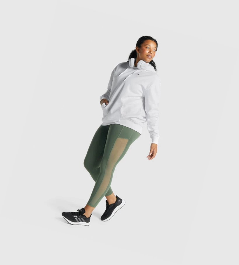 Leggins Gymshark Entrenamiento Mesh Pocket High Waisted Mujer Verdes | KESIRMW-74