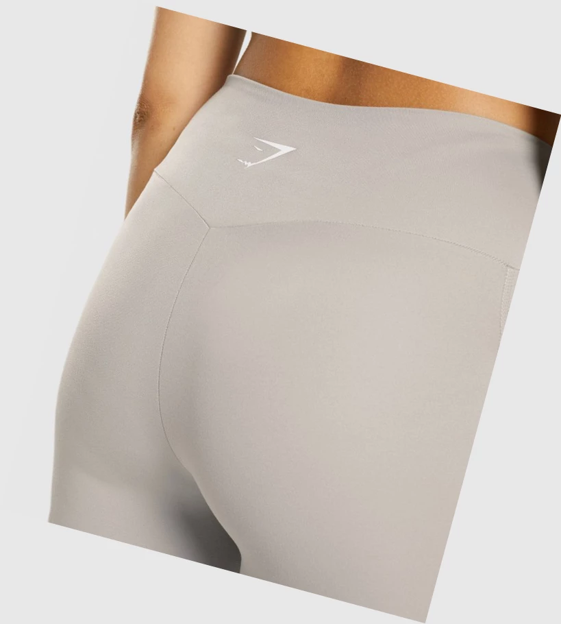 Leggins Gymshark Entrenamiento Mesh Pocket High Waisted Mujer Grises | KFOVMTC-93