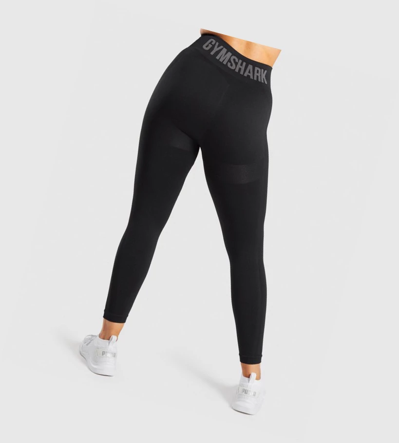 Leggins Gymshark Flex High Waisted Mujer Negros Grises | DCQHGBM-96