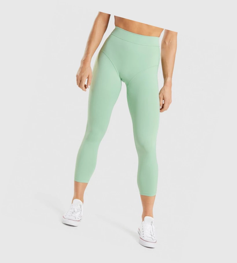 Leggins Gymshark KK Fit 7/8 High Waisted Mujer Verdes | DCGFYPV-75