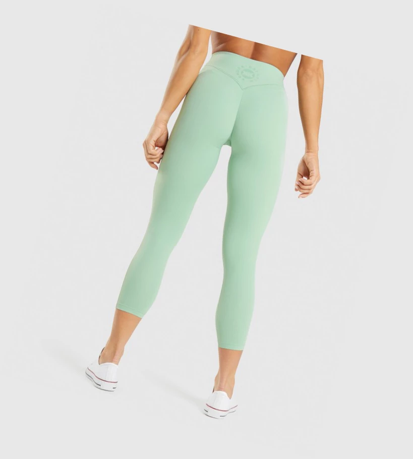 Leggins Gymshark KK Fit 7/8 High Waisted Mujer Verdes | DCGFYPV-75