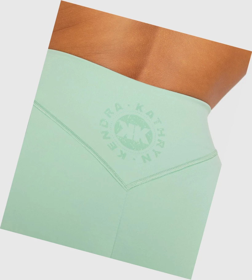 Leggins Gymshark KK Fit 7/8 High Waisted Mujer Verdes | DCGFYPV-75