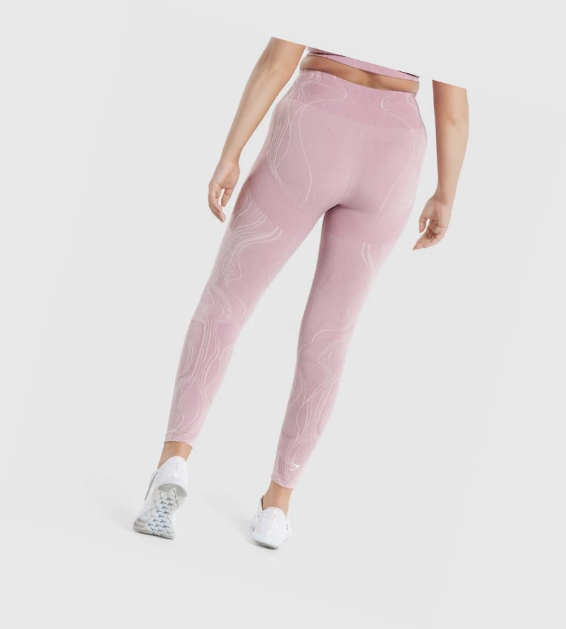 Leggins Gymshark Mercury Seamless High Waisted Mujer Morados Claro | ICXETPS-21