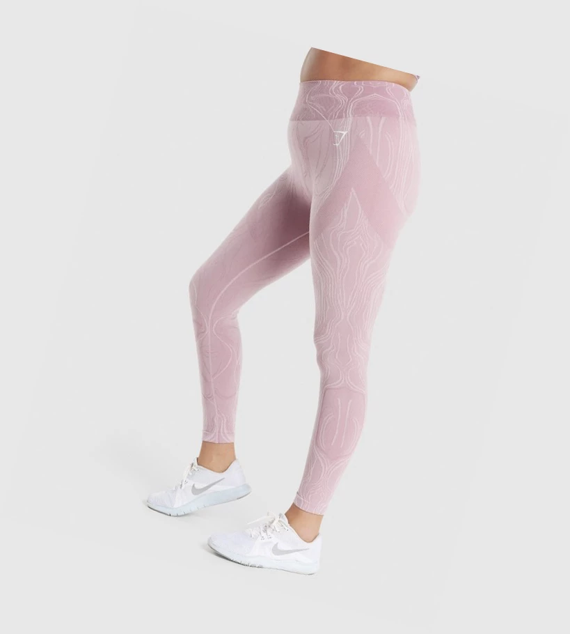 Leggins Gymshark Mercury Seamless High Waisted Mujer Morados Claro | ICXETPS-21