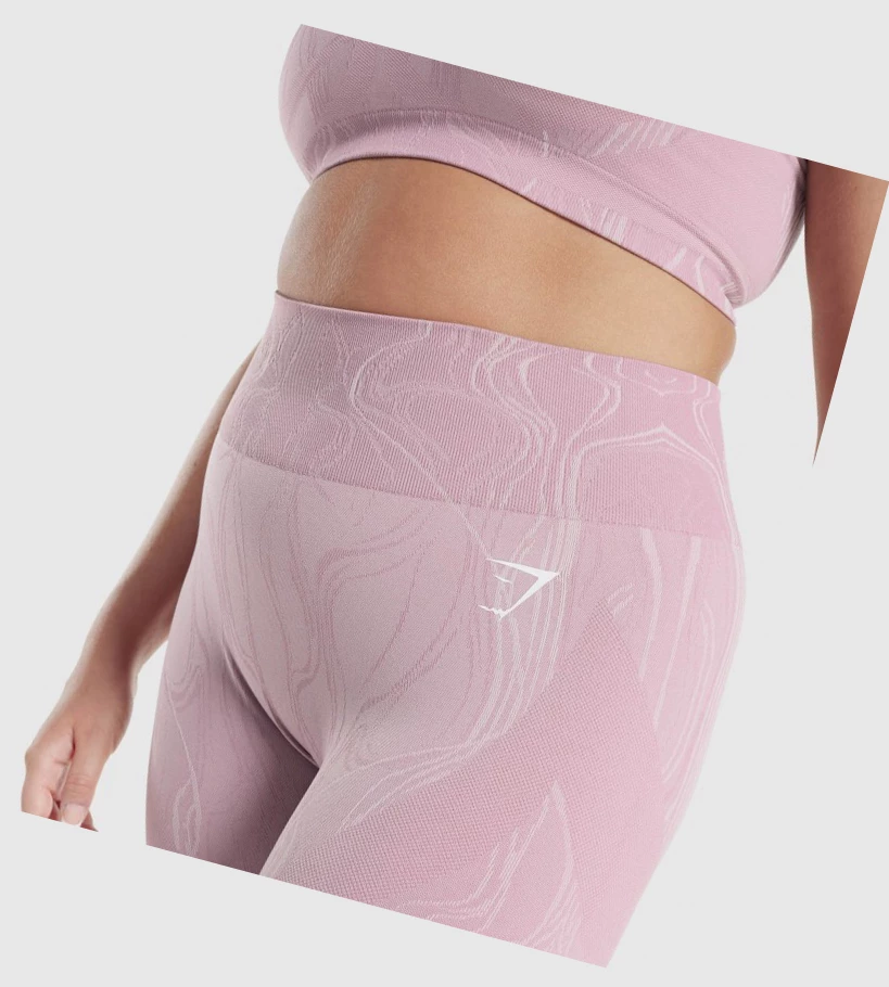 Leggins Gymshark Mercury Seamless High Waisted Mujer Morados Claro | ICXETPS-21