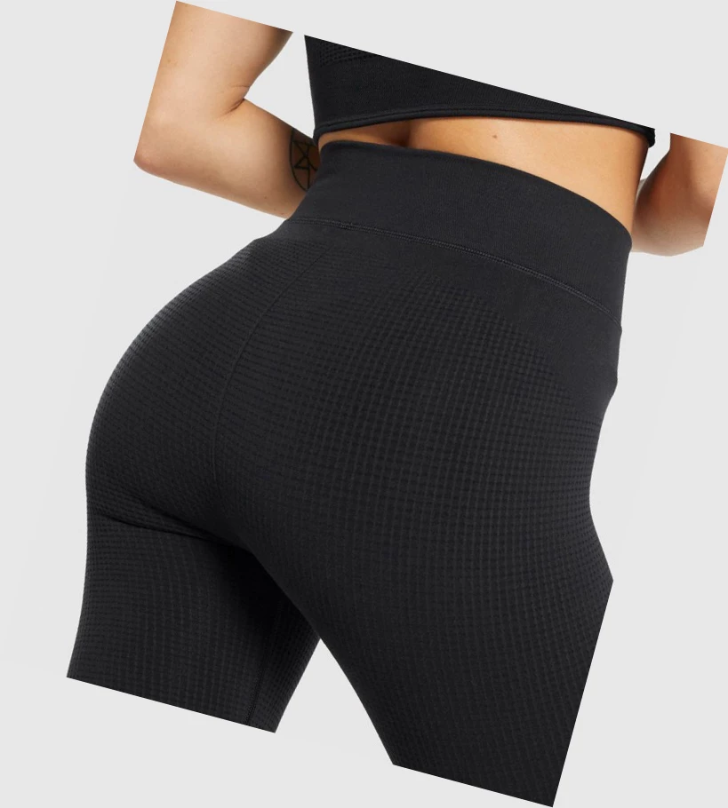 Leggins Gymshark Pause Seamless High Waisted Mujer Negros | LJCHTXI-57