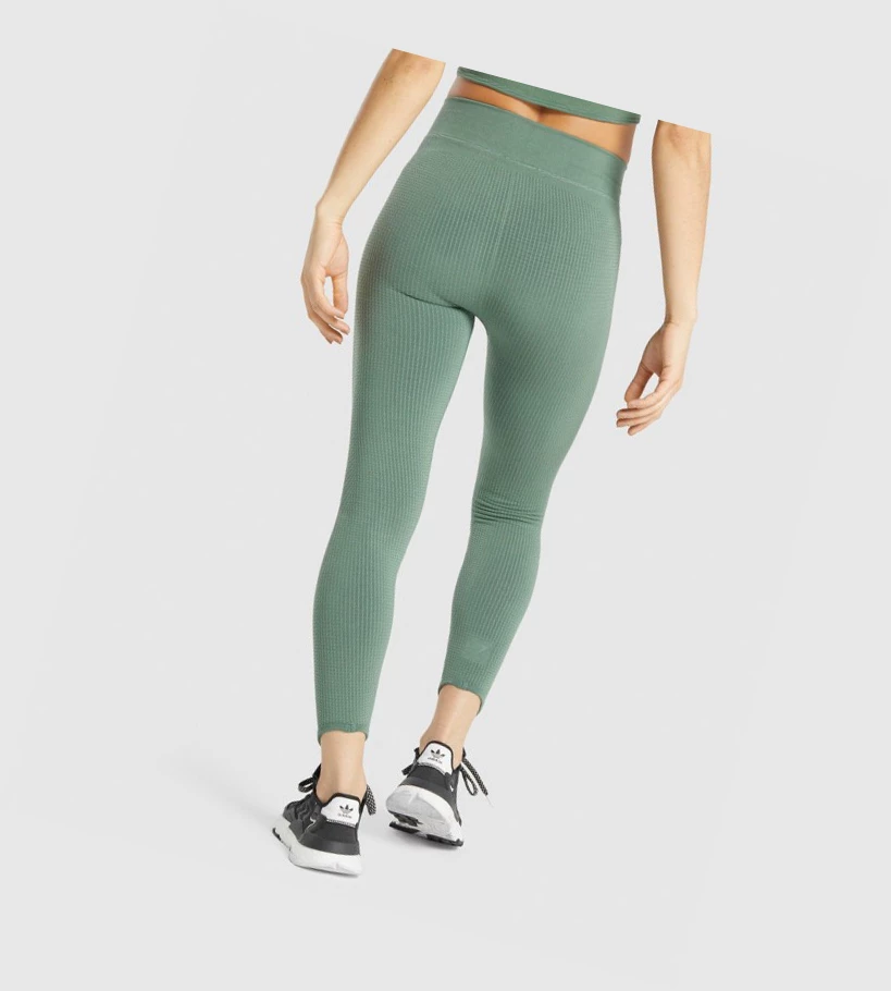 Leggins Gymshark Pause Seamless High Waisted Mujer Verdes | WLGXYUF-08