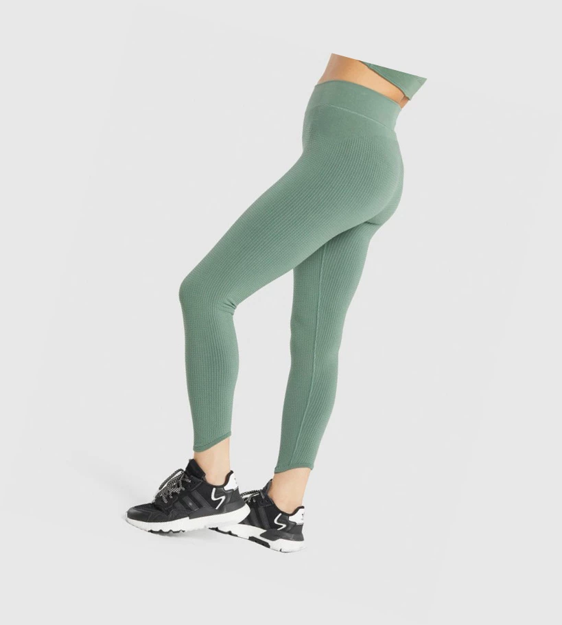 Leggins Gymshark Pause Seamless High Waisted Mujer Verdes | WLGXYUF-08