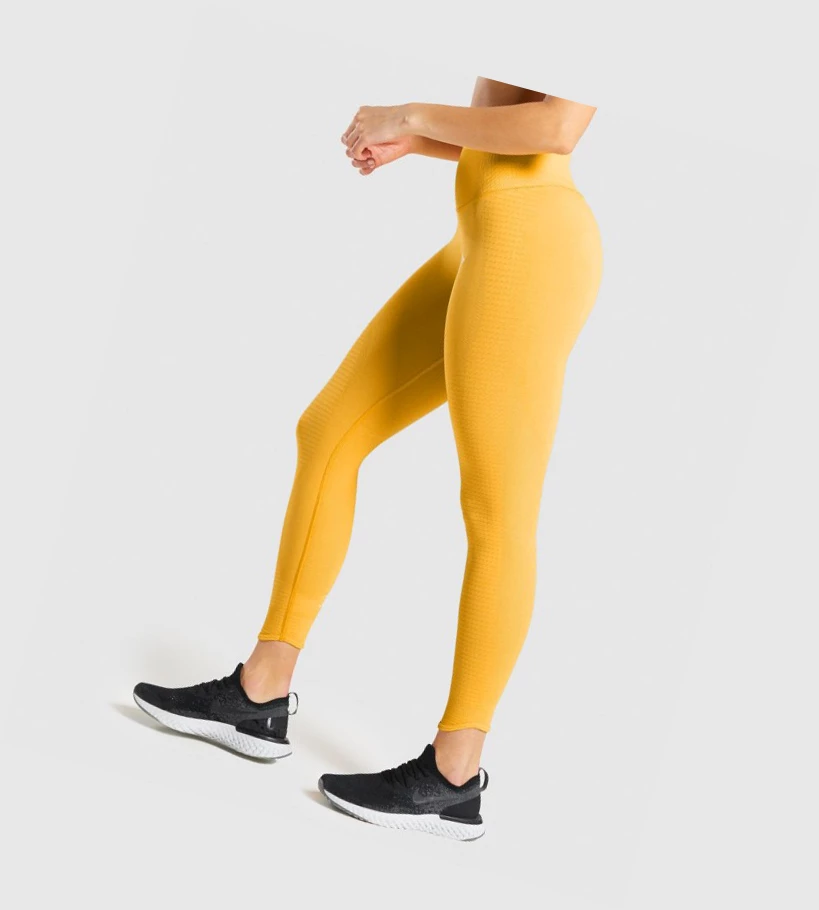 Leggins Gymshark Vital Rise Seamless High Waisted Mujer Amarillos | QWTCNYD-76