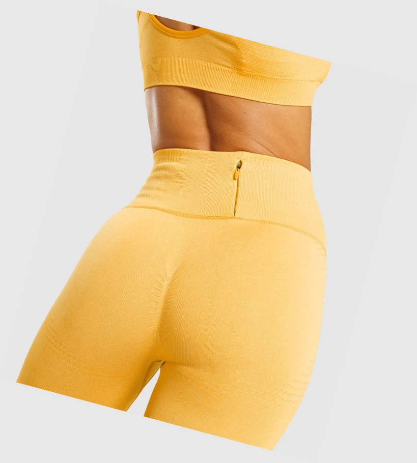 Leggins Gymshark Vital Rise Seamless High Waisted Mujer Amarillos | QWTCNYD-76