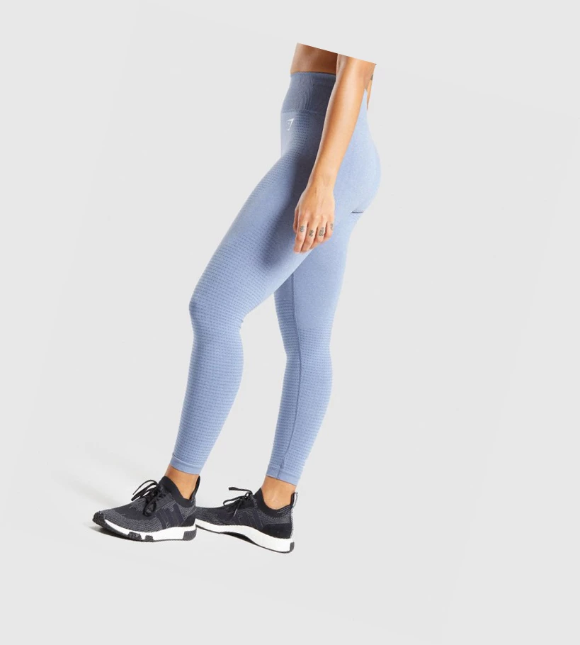 Leggins Gymshark Vital Seamless 2.0 High Waisted Mujer Azules | FWQDZKR-02