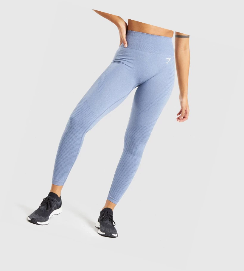 Leggins Gymshark Vital Seamless 2.0 High Waisted Mujer Azules | FWQDZKR-02