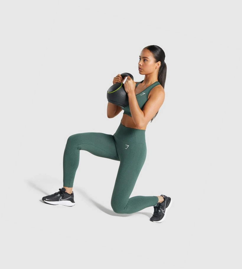 Leggins Gymshark Vital Seamless 2.0 High Waisted Mujer Verdes Oscuro | PZCMKGY-05