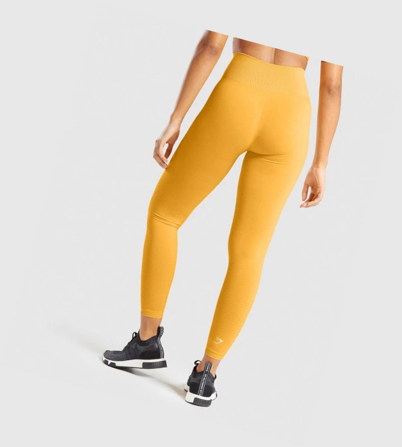 Leggins Gymshark Vital Seamless 2.0 High Waisted Mujer Amarillos | XOBIEJR-29