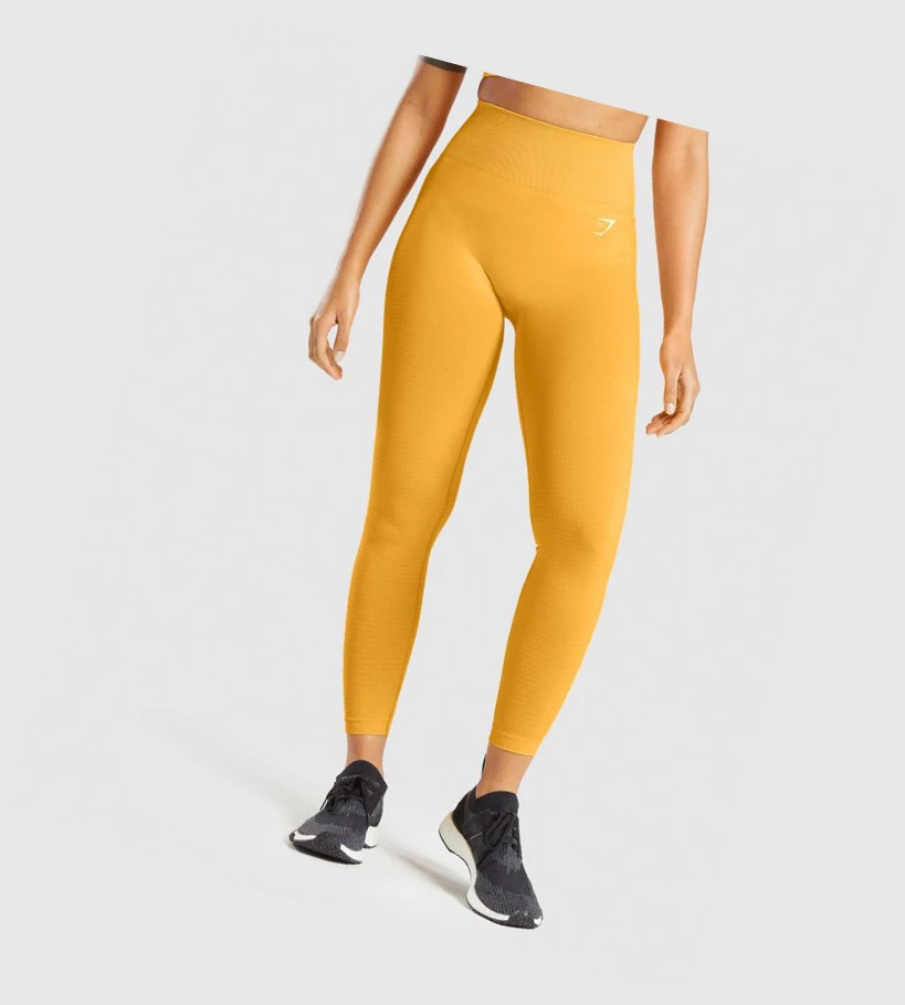 Leggins Gymshark Vital Seamless 2.0 High Waisted Mujer Amarillos | XOBIEJR-29