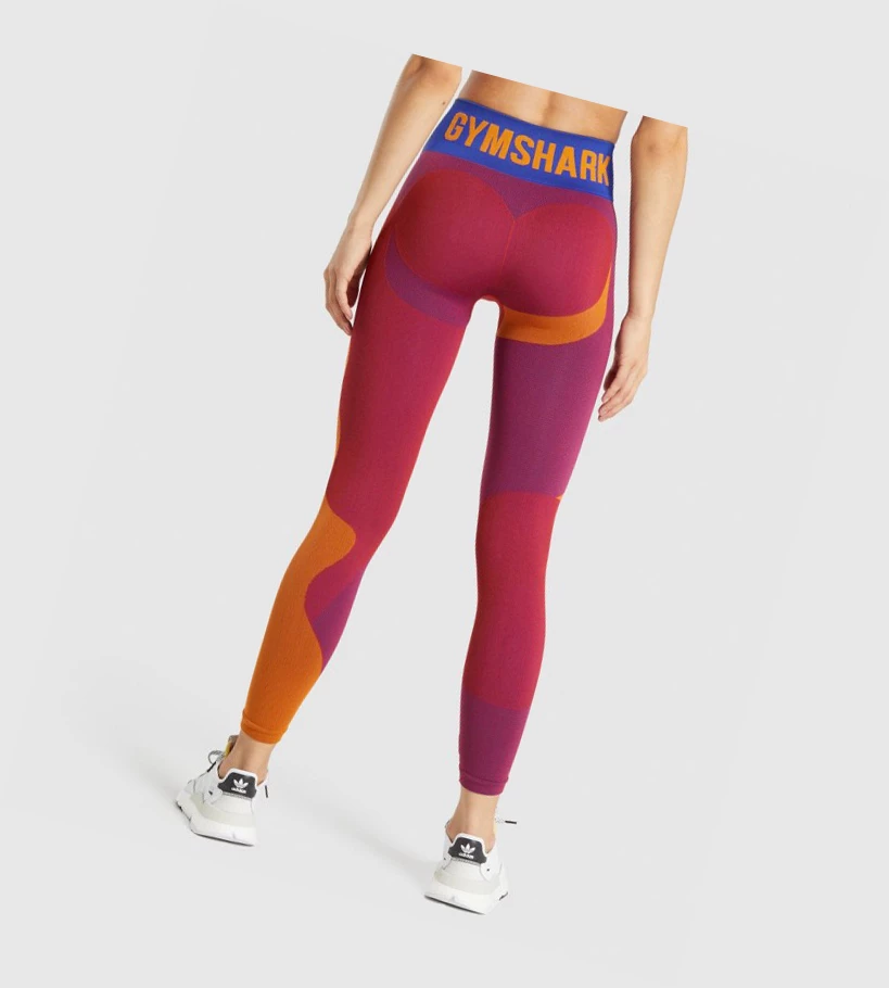 Leggins Gymshark WTFlex Seamless High Waisted Mujer Rosas | CDPZFTK-21