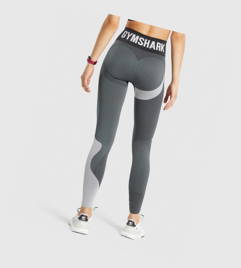 Leggins Gymshark WTFlex Seamless High Waisted Mujer Grises | LCKBZJA-68