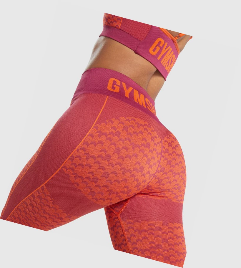 Leggins Gymshark WTFlex Seamless High Waisted Mujer Rosas | RYDZAXO-46