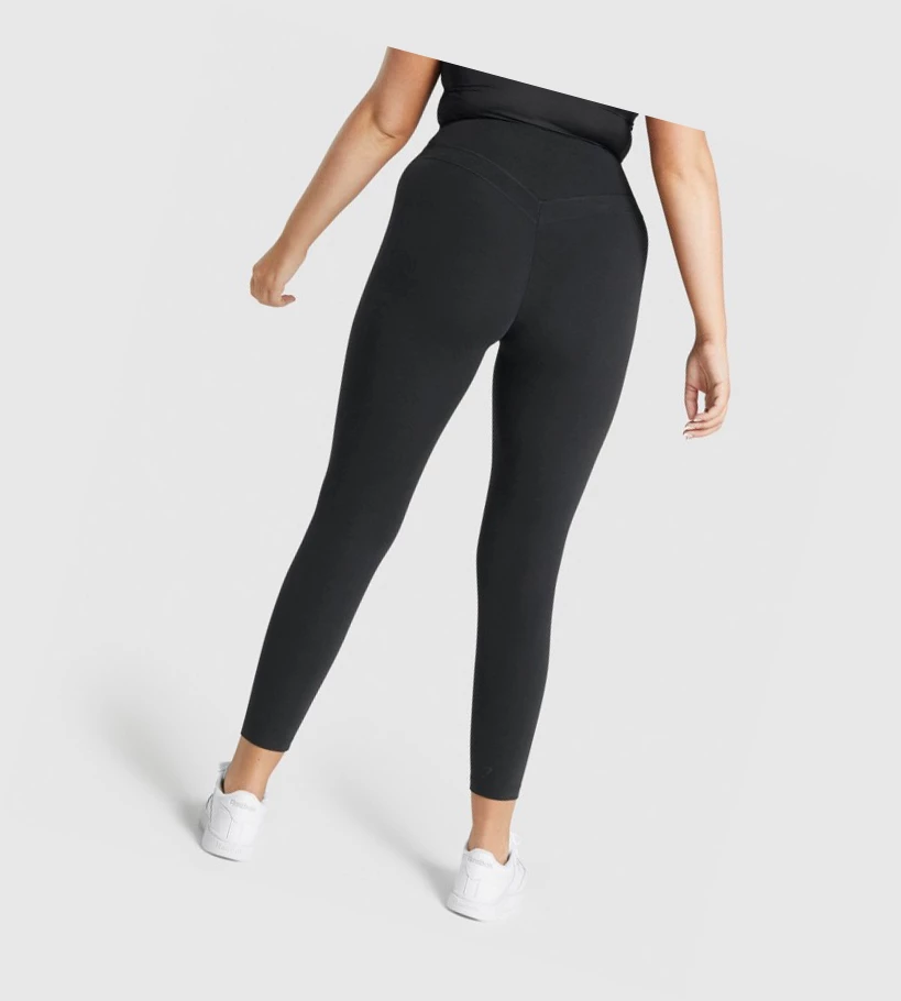 Leggins Gymshark Whitney High Rise High Waisted Mujer Negros | FXHQMTG-76