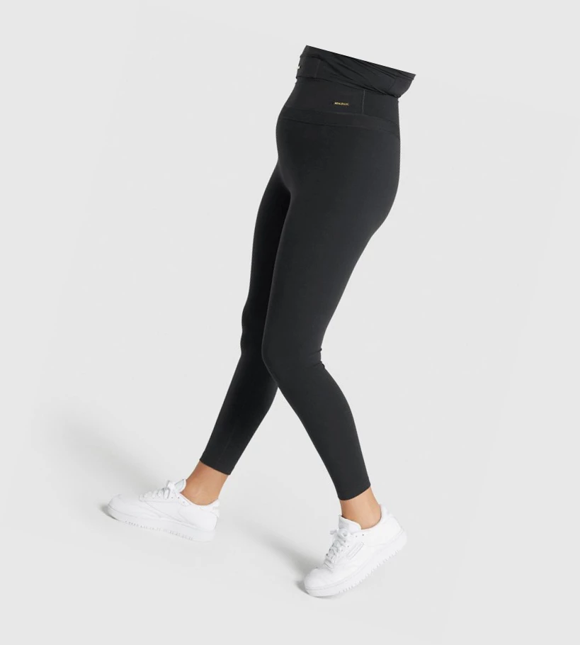 Leggins Gymshark Whitney High Rise High Waisted Mujer Negros | FXHQMTG-76