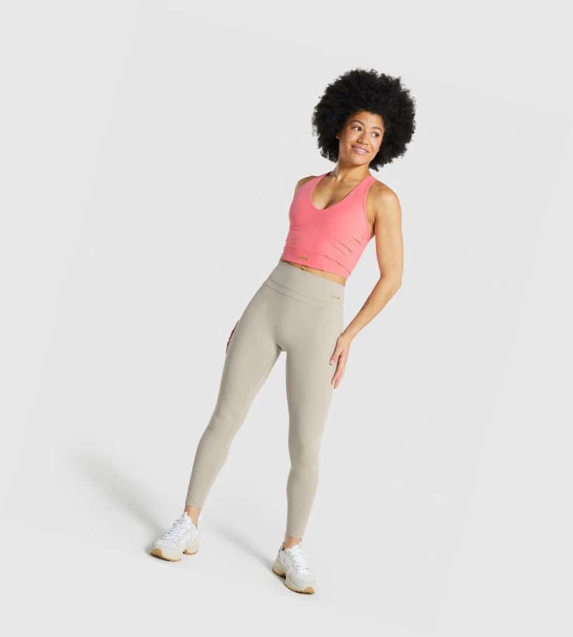 Leggins Gymshark Whitney High Rise High Waisted Mujer Blancos | MBLYGJP-72