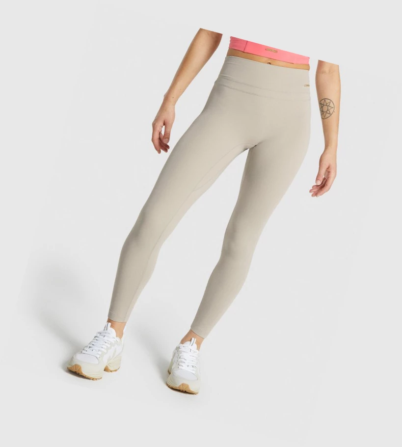 Leggins Gymshark Whitney High Rise High Waisted Mujer Blancos | MBLYGJP-72