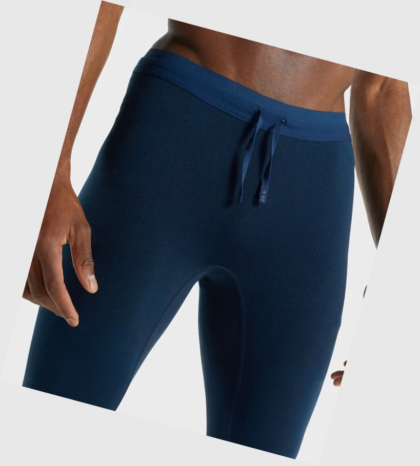 Pantalones Jogger Gymshark 315 Tights Hombre Azul Marino | BZQIGNW-10